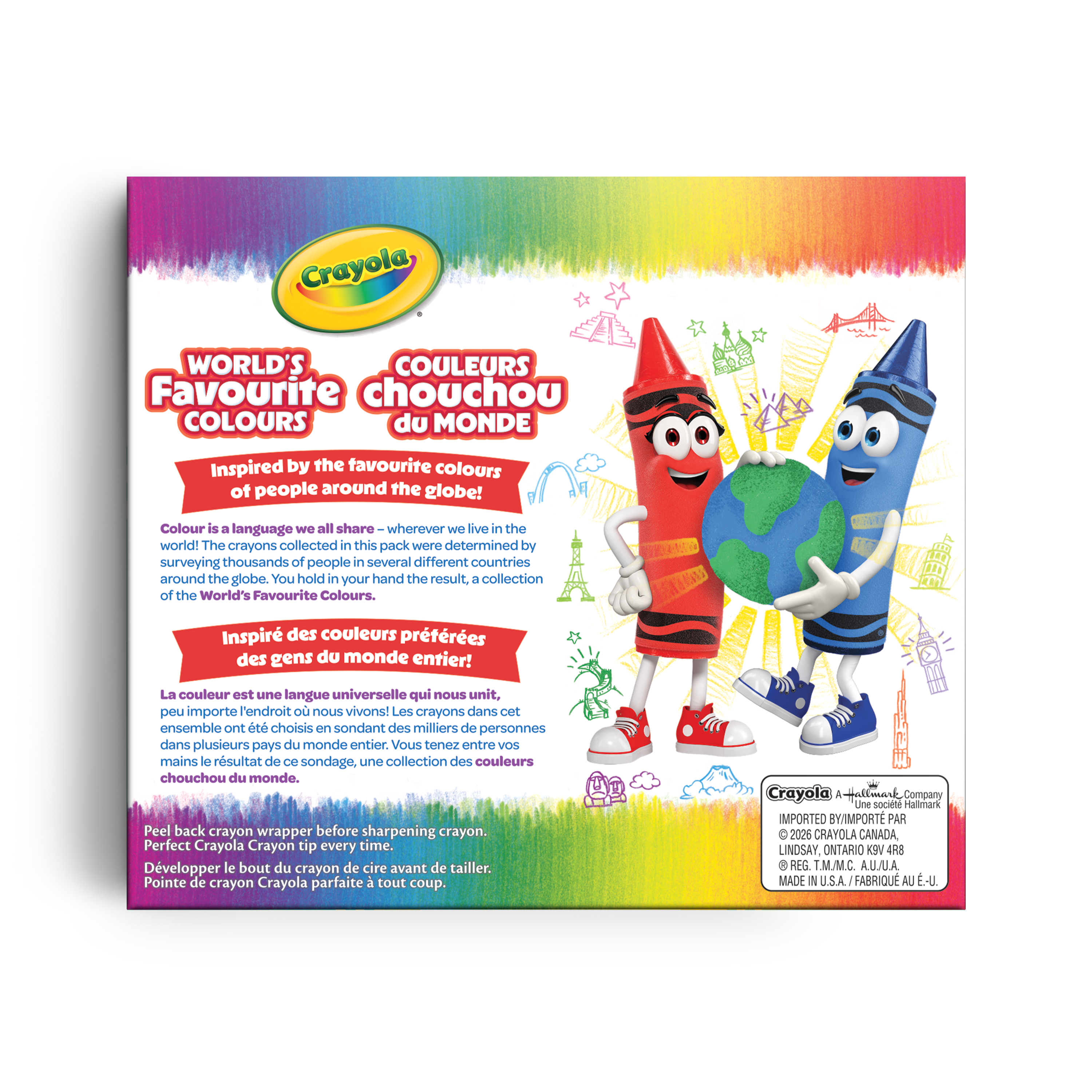 Worlds Favourite Crayons back of box