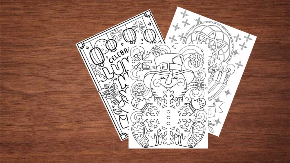 Dibujos de invierno para colorear