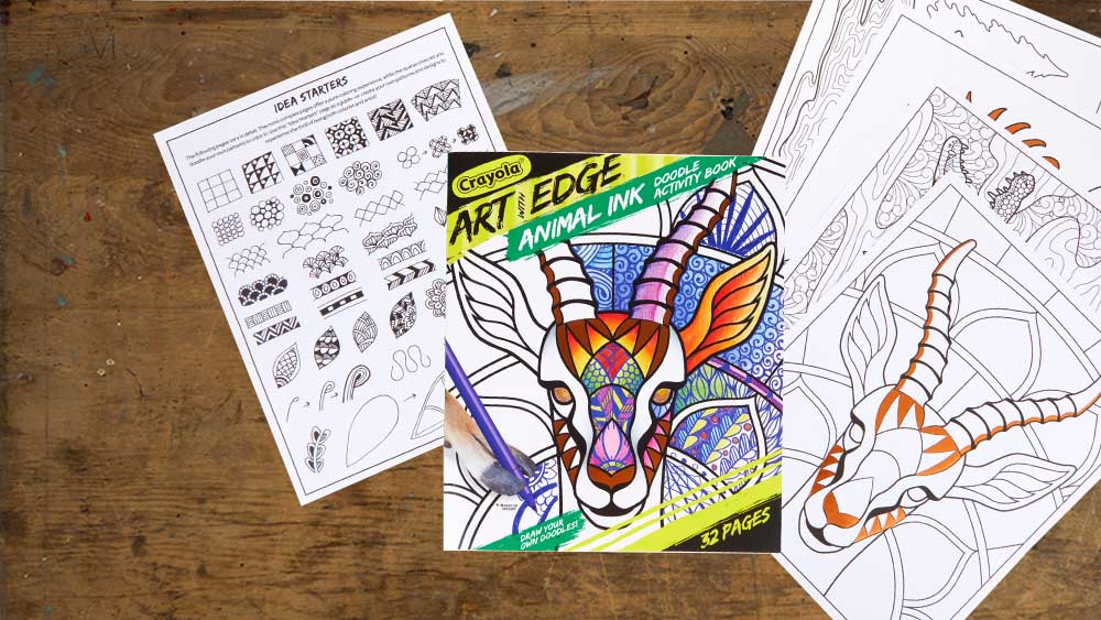 image of art with edge pages on desk