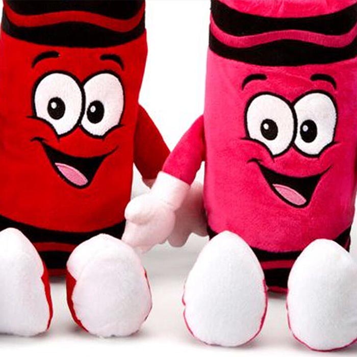Stuffed crayon characters