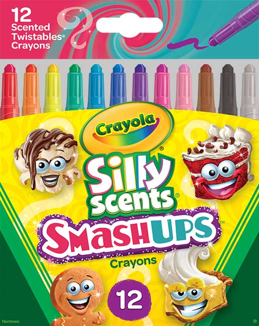 Crayola® Silly Scents™ SmashUps Mini - 12 Twistables® Crayons front view.