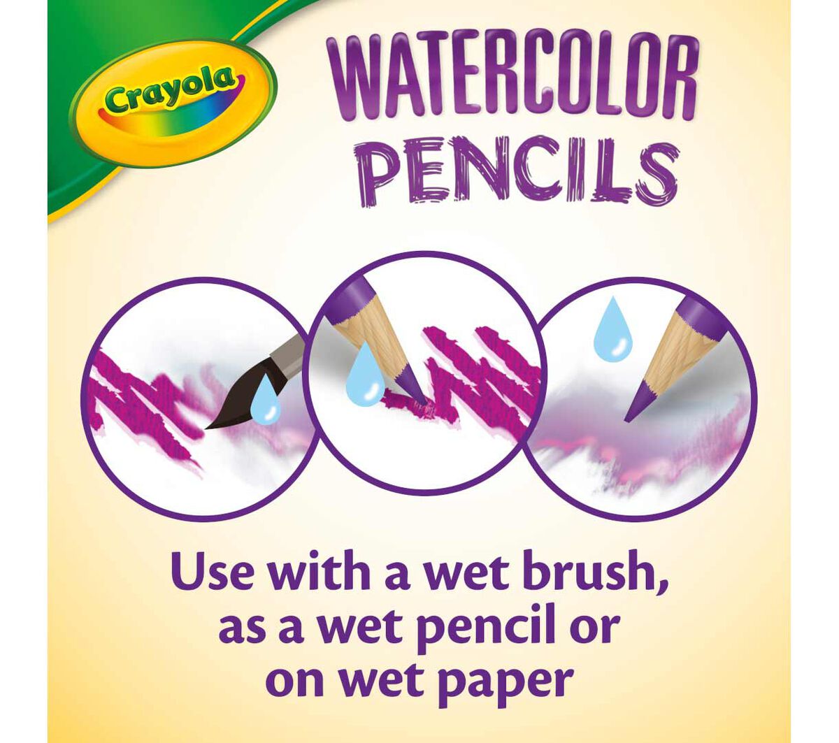 Watercolor Pencils Classpack 240 count with 12 colors. Use with a wet brush, as a wet pencil or on wet paper.
