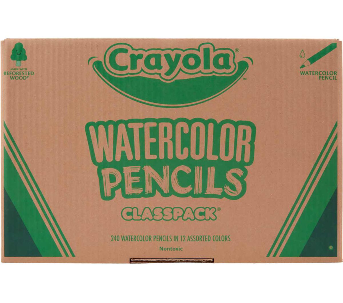 Watercolor Pencils Classpack 240 count with 12 colors. Packaging only.