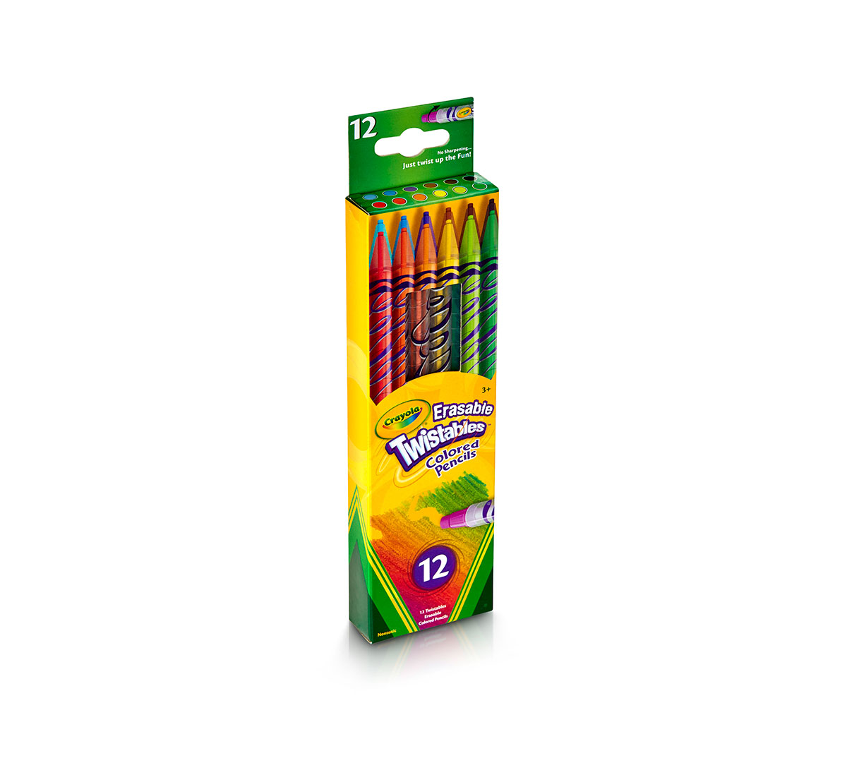 Erasable Twistables Colored Pencils  12 Count