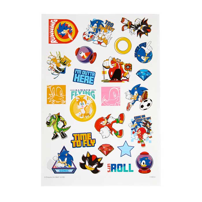 Sonic the Hedgehog Coloring Book, 96 Pages stickers.