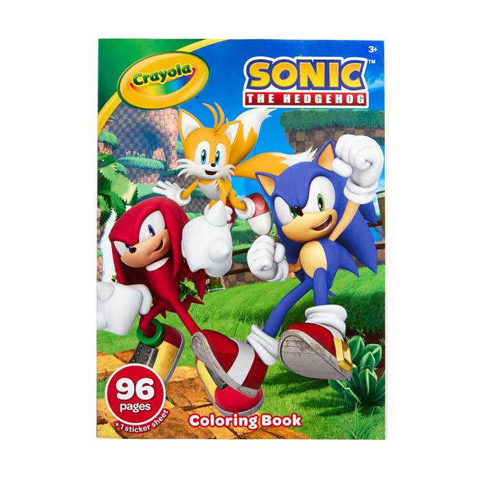 Sonic the Hedgehog Coloring Book, 96 Pages front view.