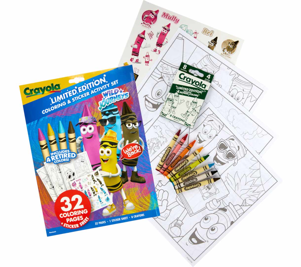 Limited Edition Color &amp; Sticker Activity Set, Wild Journeys, packaging and contents.