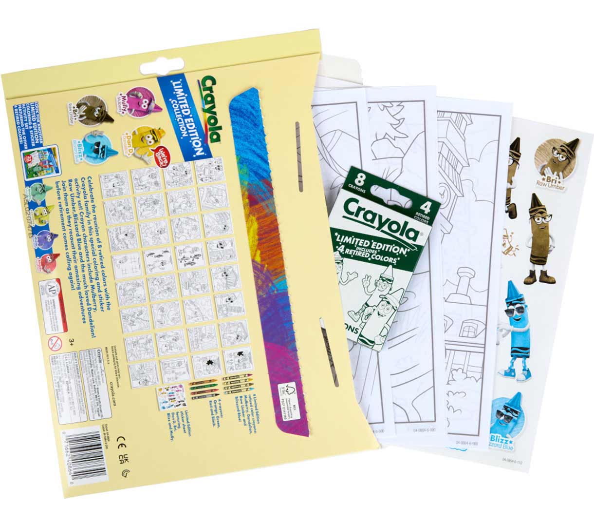 Limited Edition Color &amp; Sticker Activity Set, Wild Journeys, back view with pages sticking out.