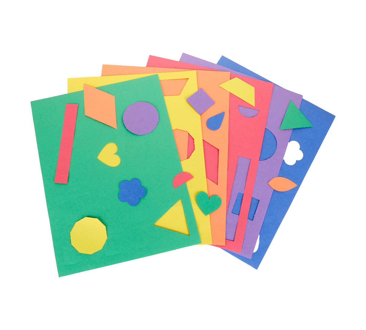 Construction Paper Shapes 48 count contents