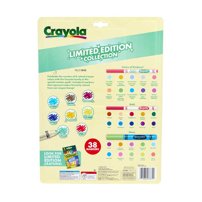 Limited Edition Marker Pack, 38 Markers back view.