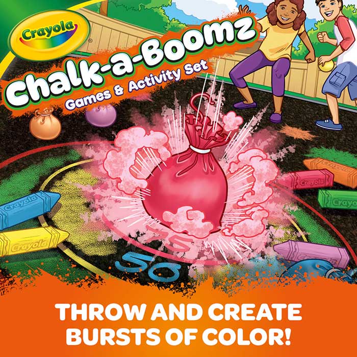 Crayola Chalk-A-Boomz Games & Activity Set. Throw and create bursts of color!