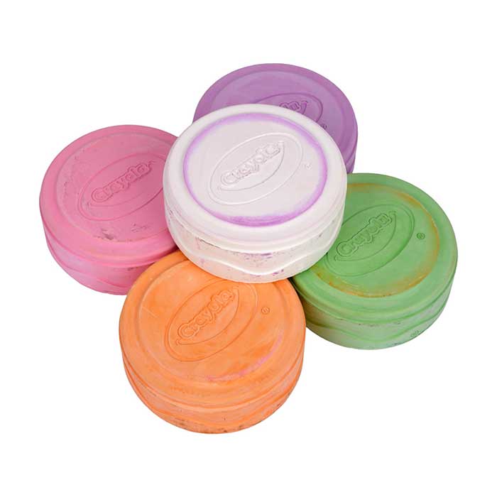 Outdoor Super Chalk, 5ct Secondary Colors contents.