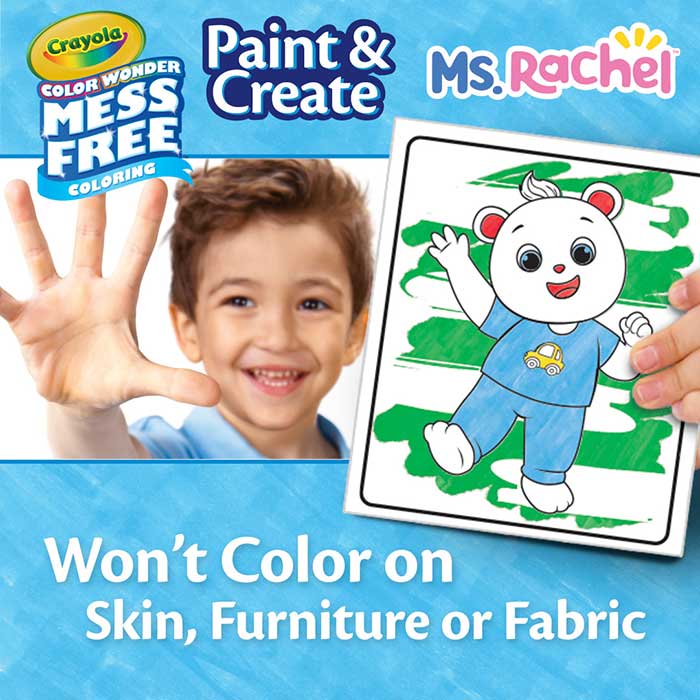 Color Wonder Paint N Create, Ms. Rachel. Won't color on skin, furniture or fabric.