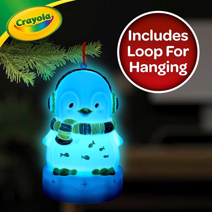 Mini Light-Ups, Penguin. Includes loop for hanging.