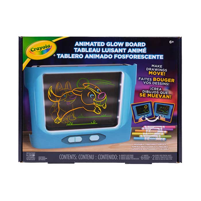 Animated Glow Board, Dual-Screen Drawing Board with Animation front view.