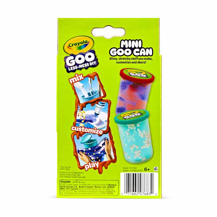 Crayola Goo, 1 Ct Mini Goo Can back view.
