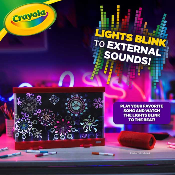 Ultimate Light Board, ColorVibe Red. Lights Blink to External Sounds! Play your favorite song and watch the lights blink to the beat.
