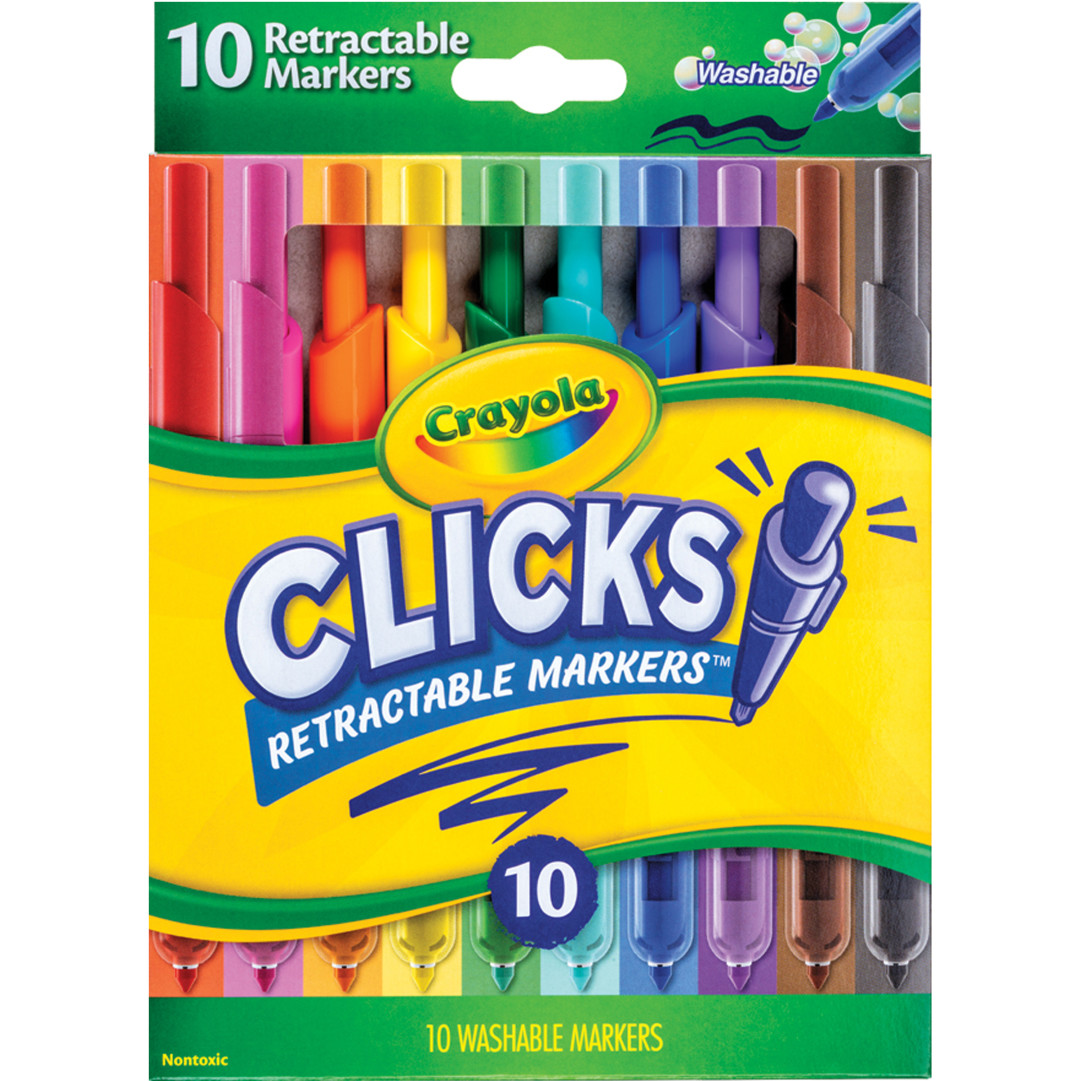 Crayola&#xAE; 10 Clicks Retractable Marker Front view.